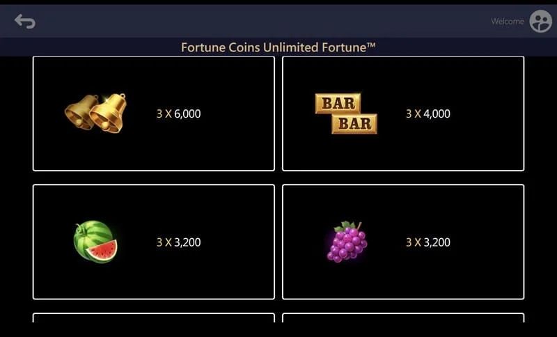 Fortune Coins Unlimited Fortune - Campo esteso 3x5 con raccolta di monete